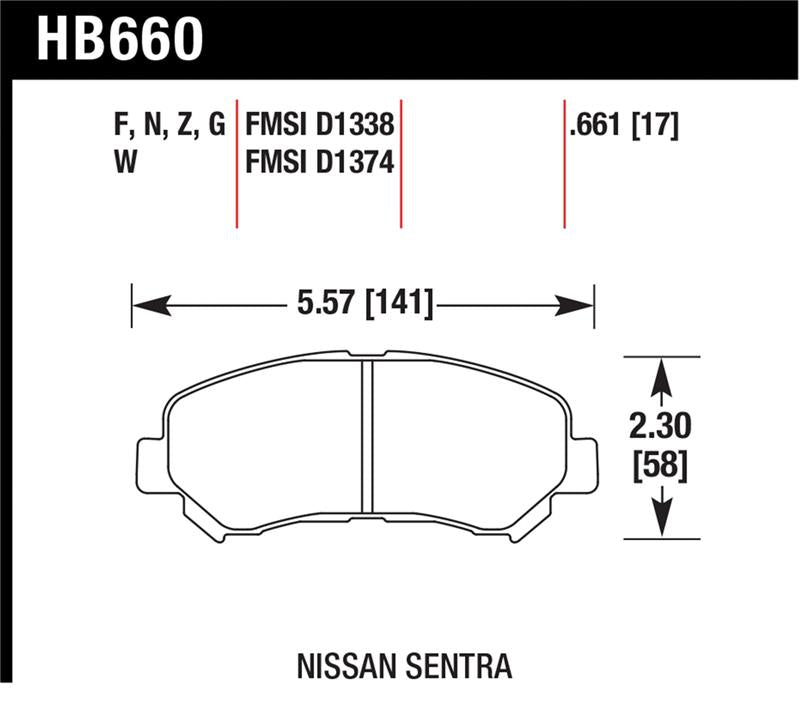 Load image into Gallery viewer, Hawk Performance HB660F.661 HAWK HPS Brake Pad Sets
