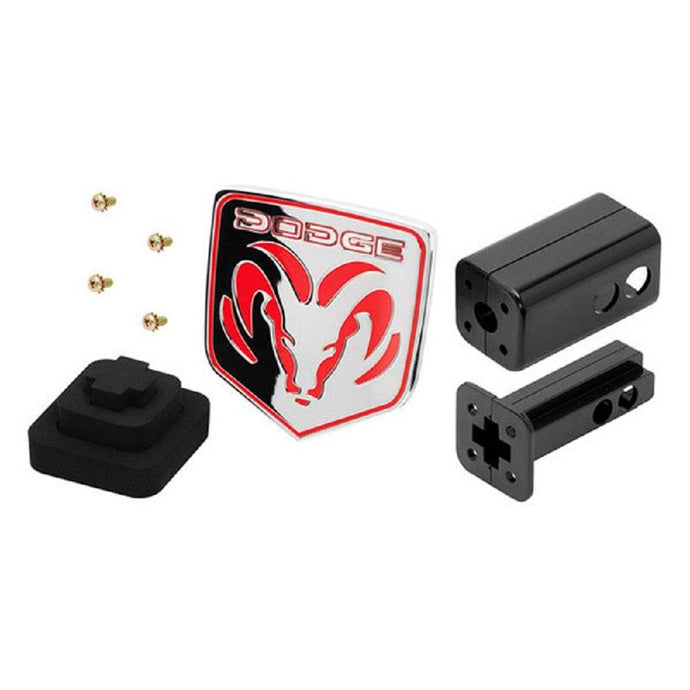 Cequent 6432 Universal Receiver Tube Cover - 2in. Square - Dodge Ram Logo