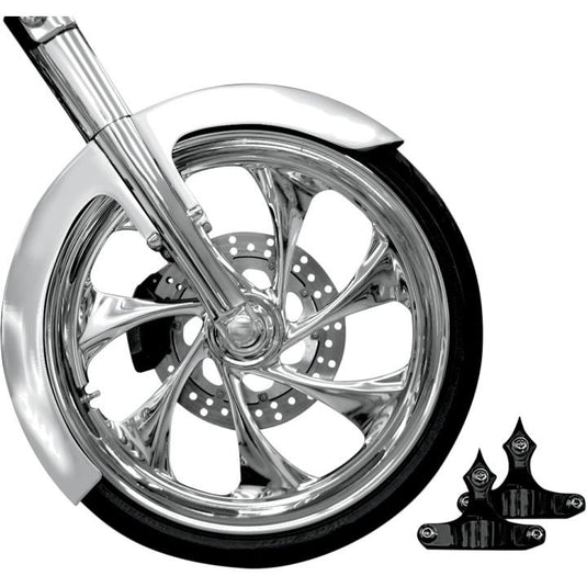 Rc Components FNDRKT23RC-B Front Fender Kit for 23in. Wheel - Phantom Cut - Black Adapters