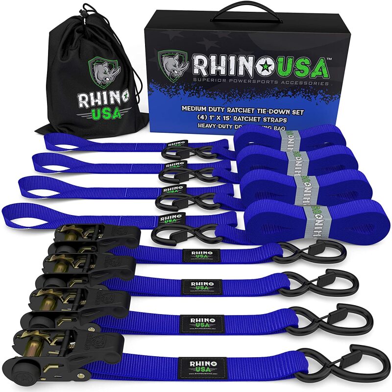 Load image into Gallery viewer, Rhino Usa RCHT-4PACK-BLU RSA Tie Down Kits
