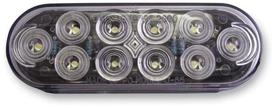 Bluhm Enterprises BL-TRLEDEOR Trailer LED Brite Lites - Oval, Clear Lens/10 Red LED Dual Function