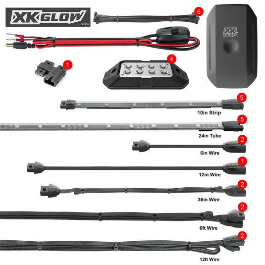 Xk Glow XK-SLING-STA LED Underglow Light Kit - Standard