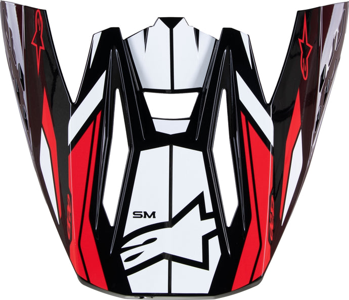 Alpinestars Visor for S-M5 Action 2 Helmet - Black/White/Bright Red