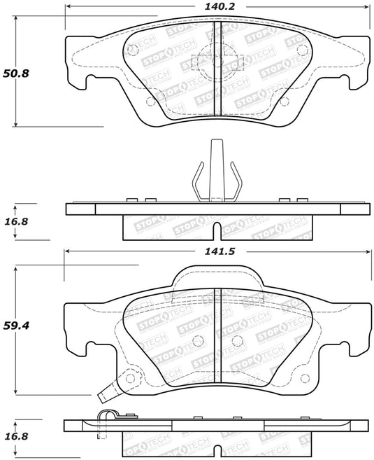 Stoptech 308.14980 ST Street Brake Pads
