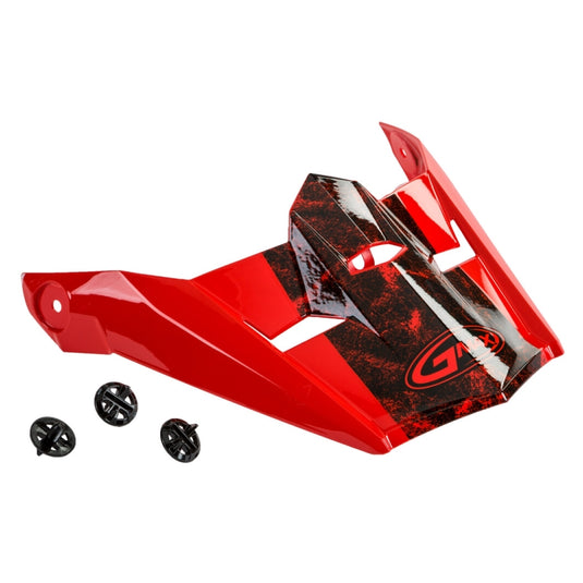 G-Max Visor with Screws for MX-46Y Dominant Helmets - Red/Black/White - YS-YL