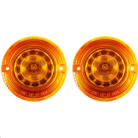 Custom Dynamics PB-A-1157-T Probeam Flat Bezel LED Turn Signal Inserts for Models with 1157 Contact Bases - Amber