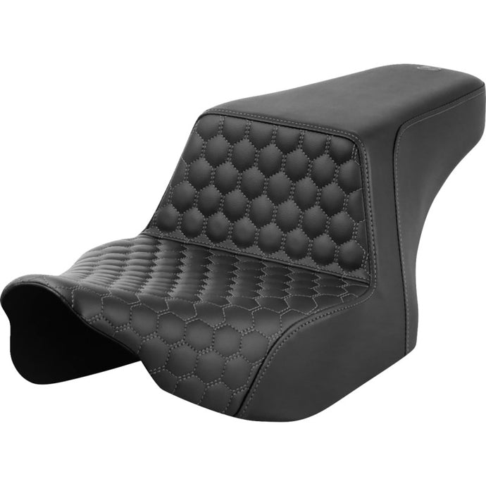 Saddlemen 823-07-17702 Step-Up HC Seat - Gray Stitching