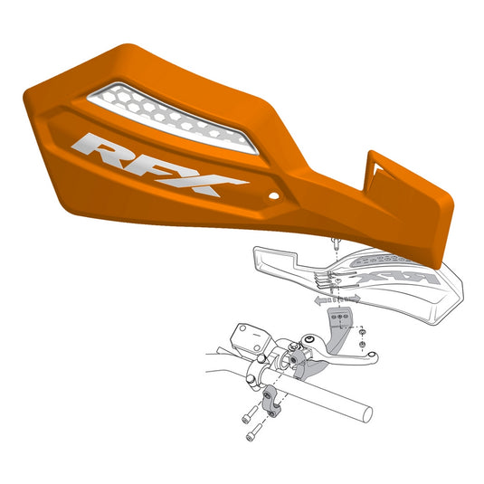 Rfx FXGU 30100 55OR Race Series Handguards - Orange