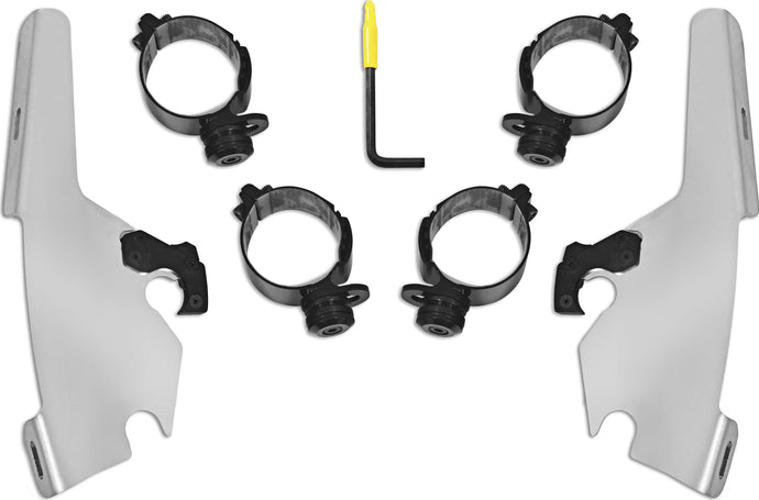 Memphis Shades MEK2044 Trigger-Lock Mount Kit for Batwing Fairing and Fats/Slim Windshields - Polished