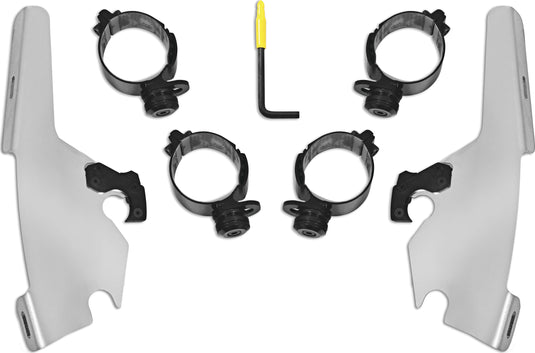 Memphis Shades MEK2044 Trigger-Lock Mount Kit for Batwing Fairing and Fats/Slim Windshields - Polished
