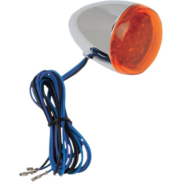 Chris Products 8501A-LED Rear Custom Signal Light Assembly - Chrome with Amber LED - Hollow stem mount