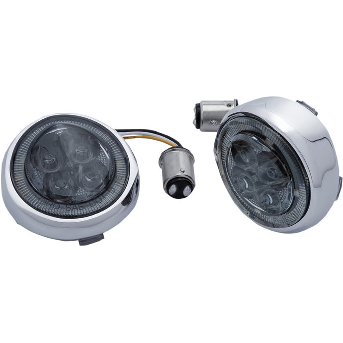 Ciro 45600 Fang Signal Light Insert - Front - Chrome
