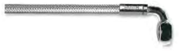 Magnum 36454SW Sterling Chromite II E-Z Align Single Disc Front Brake Line - 180deg. Top Angle - 54in.