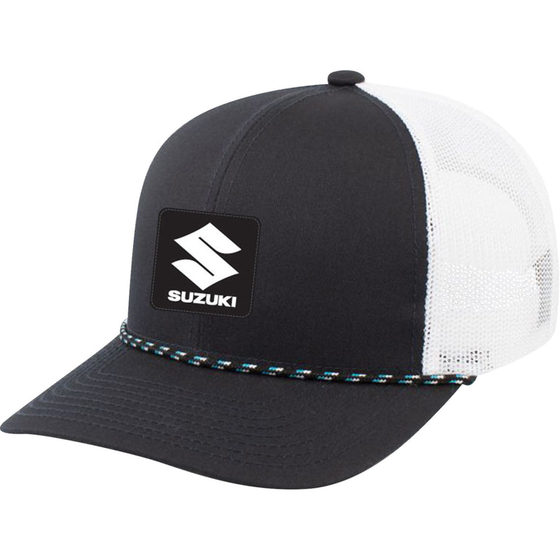 Load image into Gallery viewer, Factory Effex Suzuki Explorer Braided Snapback Hat (One Size Fits Most, Navy/White)
