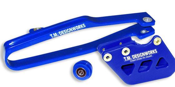 T.M. Designworks YCP-OR5-BU Dirt Cross Multi-Purpose Chain Slide-N-Guide Kit FE2 Guide - Blue