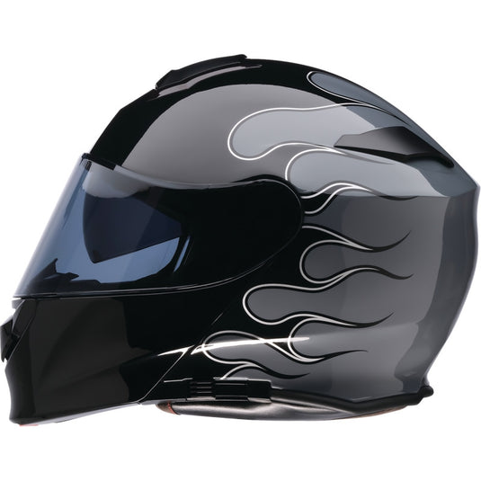 Z1r Solaris 2.0 Flame Helmet (Small, Black/Gray)