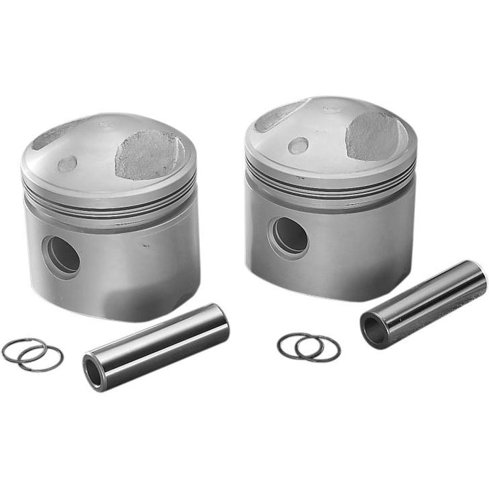 Drag Specialties DS-750721 Piston Kit (80ci., 3.498in. Bore) - .010 Oversize, 8:1 High Compression