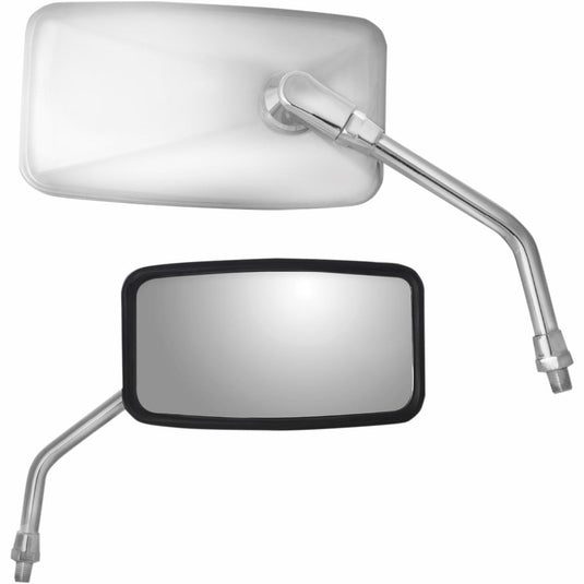 Parts Unlimited 0640-0973 Stainless Steel Rectangular Mirror - Yamaha - Right