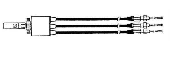 Spi 05-146-06 Triple Universal Choke Cable - 20in, 24in. and 28in.