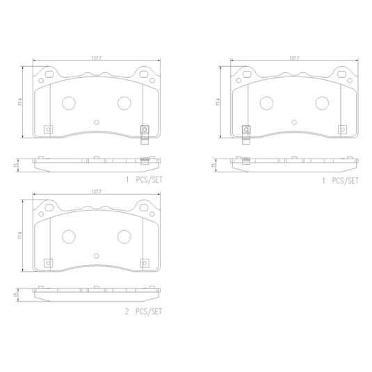 Brembo Oe P24202N BRE Ceramic Pads