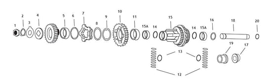 Andrews 207770 4-Speed Gear Set - Countershaft (18)