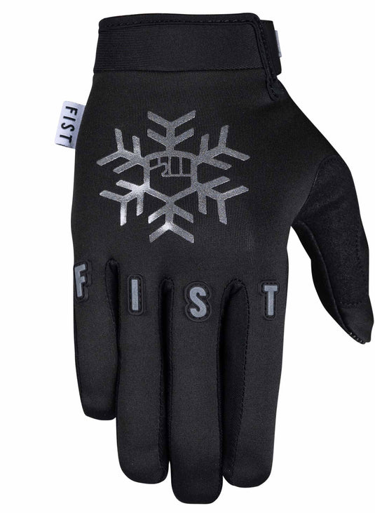 Fist Handwear Snow Flake Frosty Fingers Gloves (Small, Black)