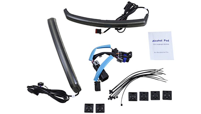 Custom Dynamics CD-INDBAG-SWP-S Low-Profile Bagz for Indian - Smoke Lens