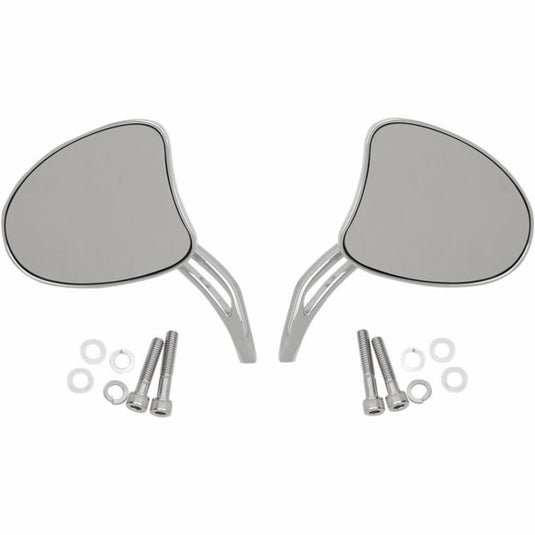 Drag Specialties 0640-1097 Tapered Mirrors with Slotted Stems - 4-3/4in. L