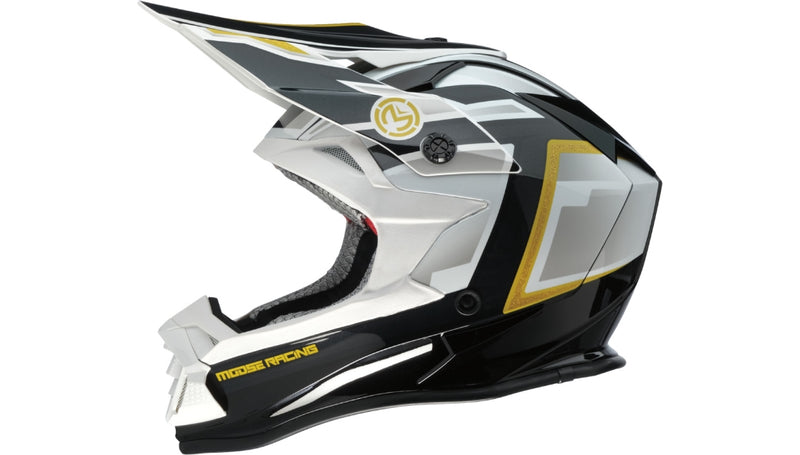 Load image into Gallery viewer, Moose Offroad MR3 F.A.F. Helmet (X-Large, White/Black/Gold)
