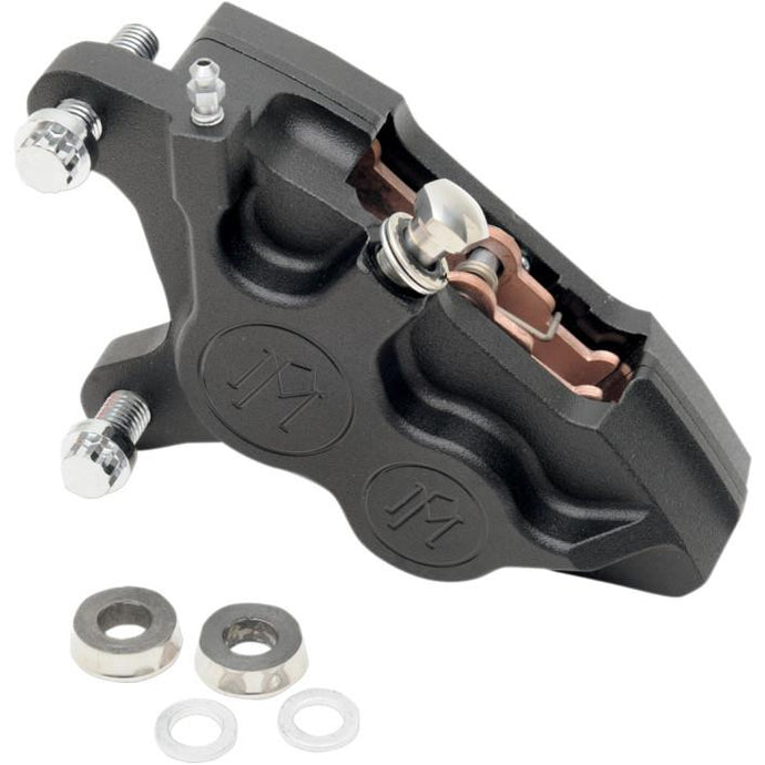 Performance Machine 0053-2919-SMB Four-Piston Differential-Bore Brake Caliper Kit - Black Ops