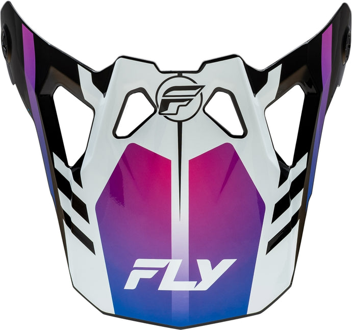 Fly Racing Visor for Formula CP Krypton Helmets - White/Black/Purple - Youth Lg/Adult Sm