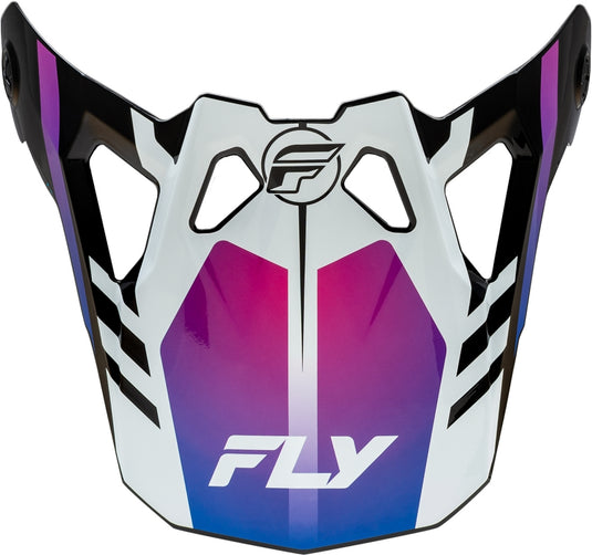 Fly Racing Visor for Formula CP Krypton Helmets - White/Black/Purple - Youth Lg/Adult Sm