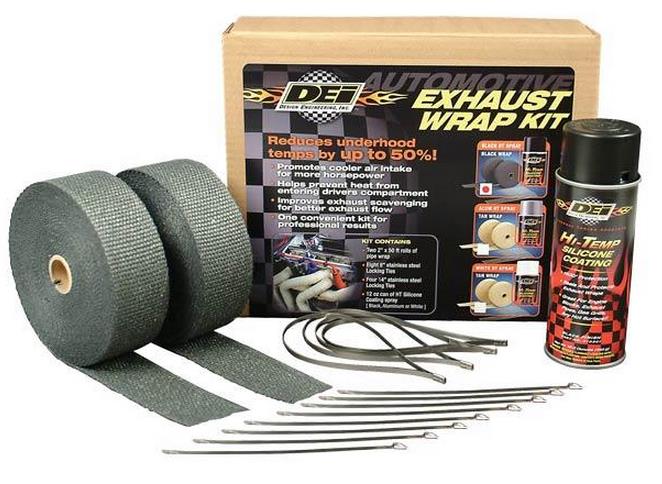 Dei 901332 Exhaust Wrap Kit - Tan Wrap with White Coating