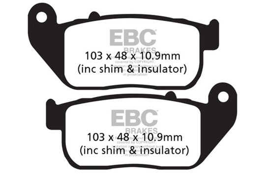 Ebc Powersports FA381 EBC Organic Brake Pads