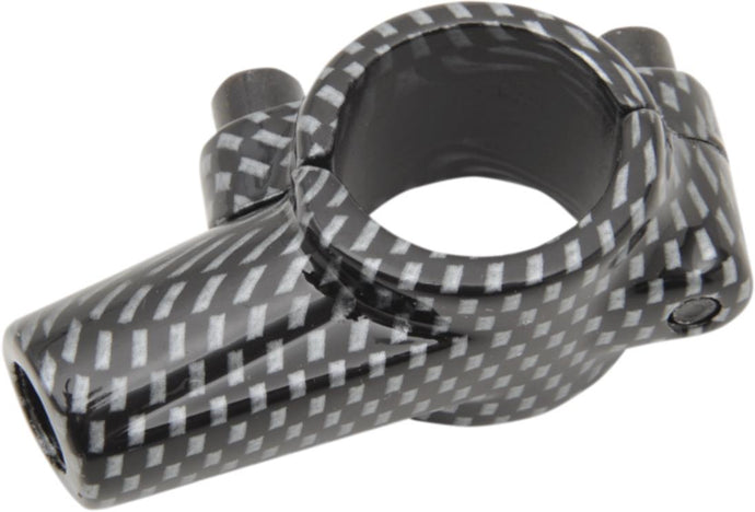 Emgo 20-28122 Handlebar Mirror Mount for 7/8in. Handlebar - Carbon Fiber