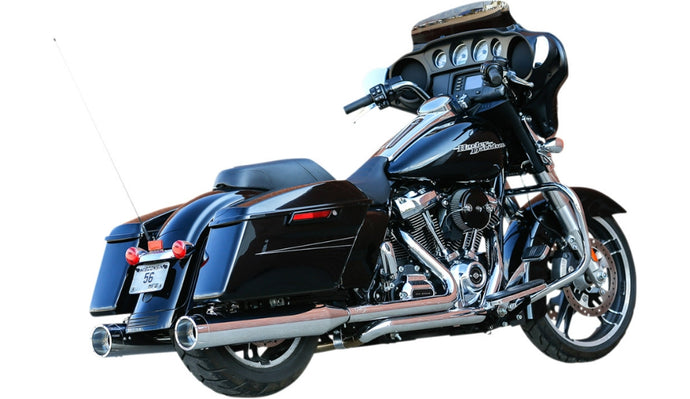 S&S Cycle 550-0851A El Dorado Dual Exhaust System - Chrome with Chrome Tracer End Caps