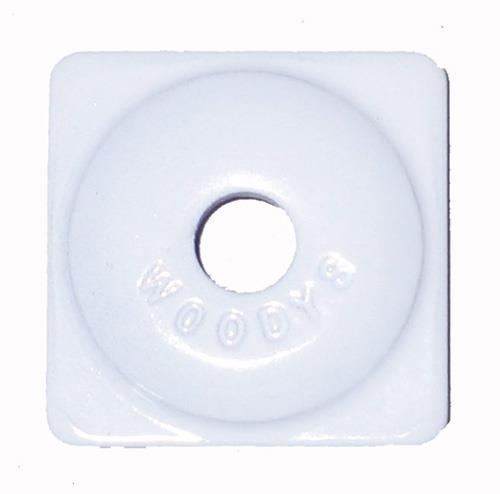 Woody's ASW2-3815-48 Square Digger Aluminum Support Plates - 5/16in. - White (48pk.)