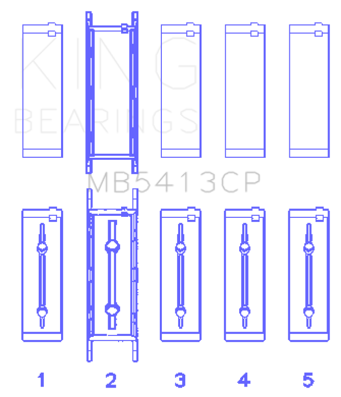 Load image into Gallery viewer, King Engine Bearings MB5413CP KING Main Bearings
