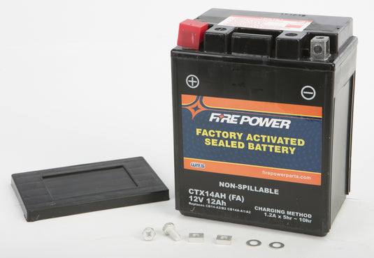 Fire Power CTX14AH-BS(FA) Factory Activated Maintenance Free Sealed Battery