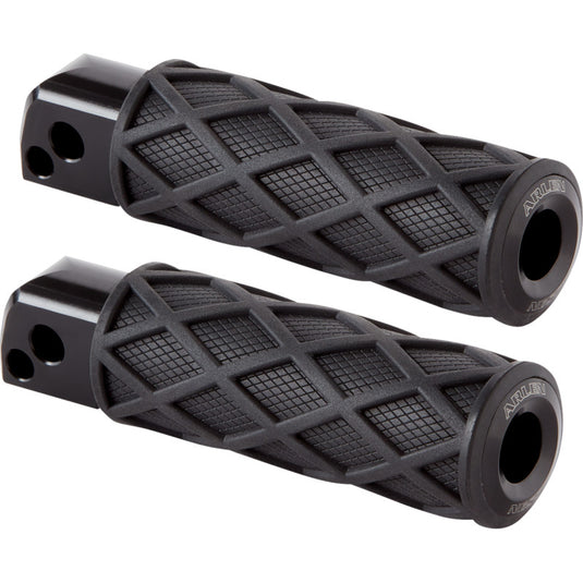 Arlen Ness 400-053 Diamond Passenger Footpeg - Knurled - Black