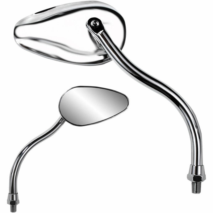 Parts Unlimited 0640-0960 X-Treme Mini Teardrop Mirror - Standard - Chrome