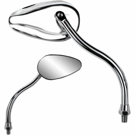 Parts Unlimited 0640-0960 X-Treme Mini Teardrop Mirror - Standard - Chrome