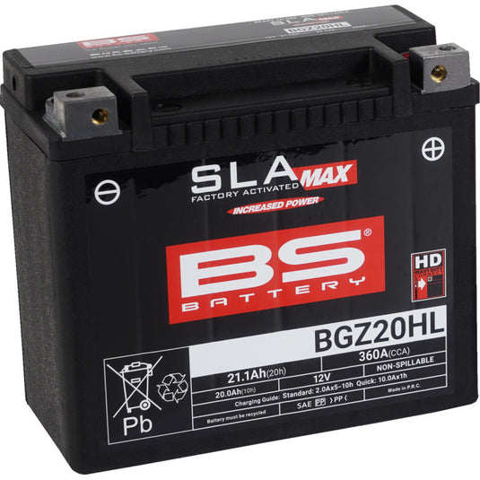 Bs Battery 300939 SLA Max Factory-Activated AGM Maintenance-Free Battery