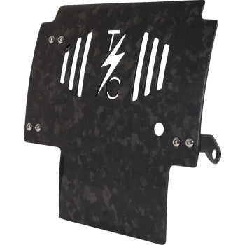 Thrashin Supply Company TSC-3035-1 Forged Carbon Fiber Skid Plate - Black Brackets