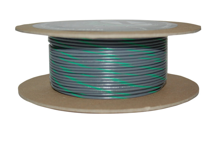 Namz NWR-85-100-20 100-Foot OEM Color Wire Spool - 20 Gauge - Gray/Green Stripe