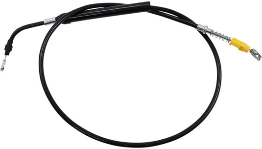 La Choppers LA-8056C16B Clutch Line - Black Vinyl Braided with 15-17in. Ape Hangers