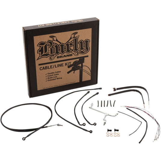 Burly Brand B30-1185 Handlebar Cable/Line Install Kit - Black
