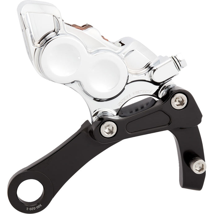 Arlen Ness 02-327 4-Piston Brake Rear Caliper/Brackets - Chrome