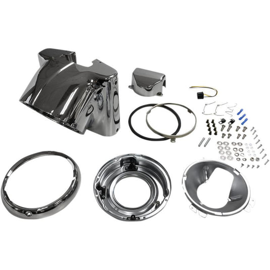 Drag Specialties 2001-1481 7in. Headlight Nacelle Kit - Chrome