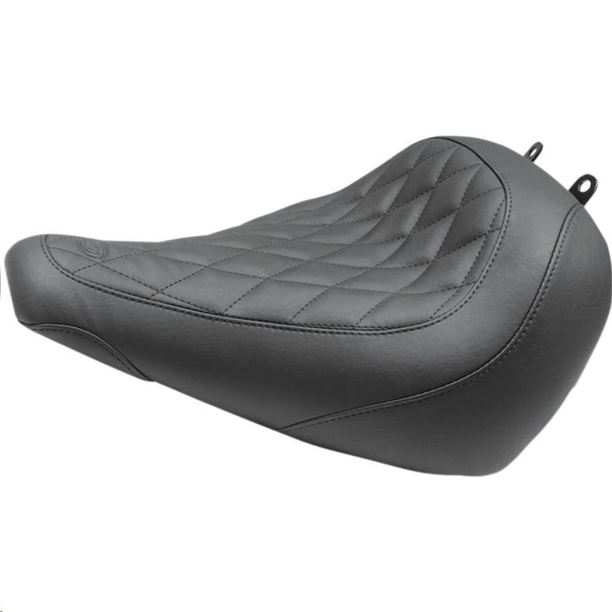 Mustang 83026 Wide Tripper Solo Seat - Diamond Stitch - Black